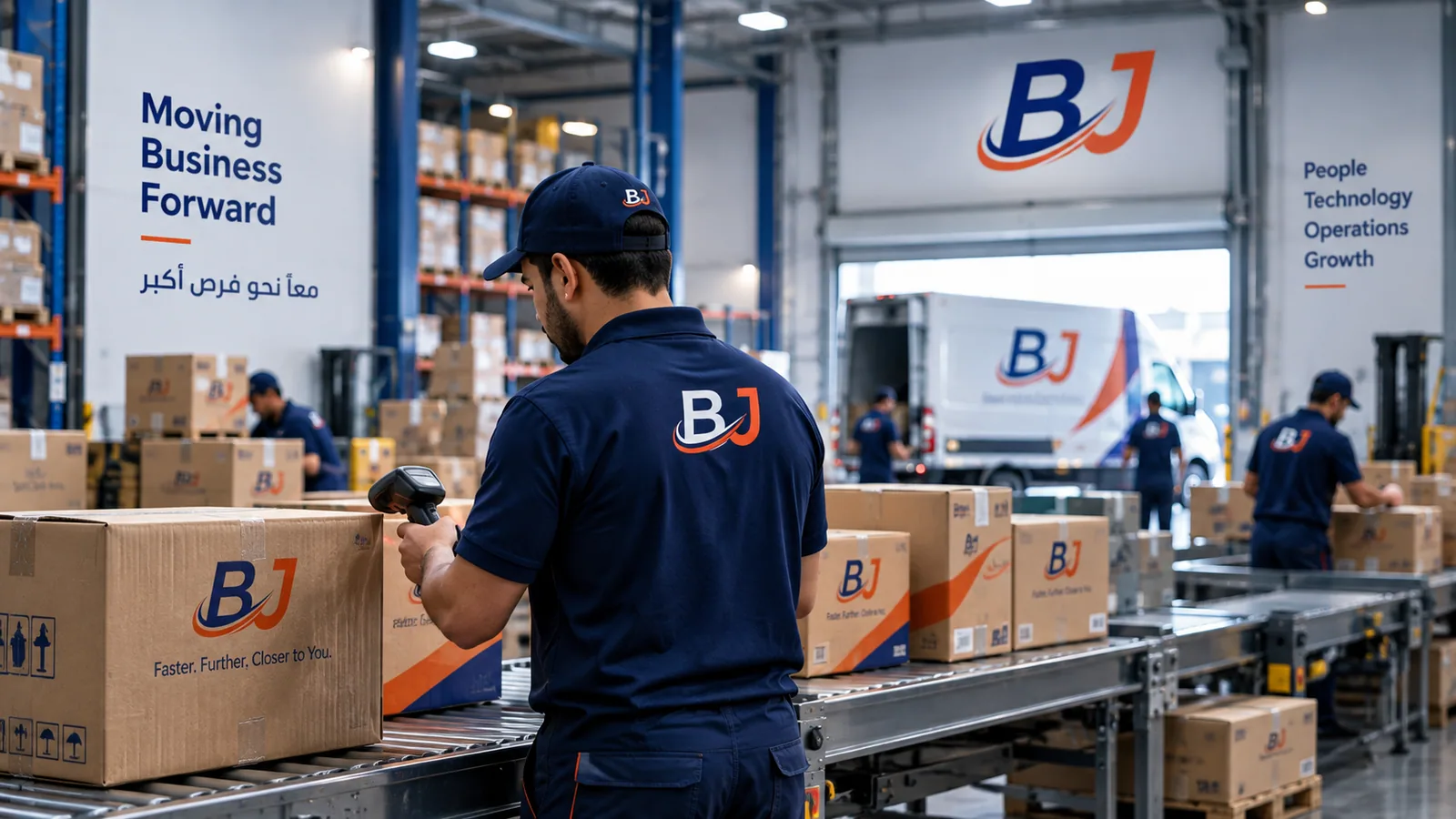 فريق BJ داخل مركز العمليات اللوجستية